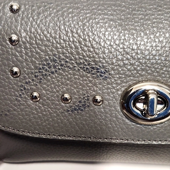 Coach Bowery Studded Chain Crossbody Leather bag - Picture 5 of 12